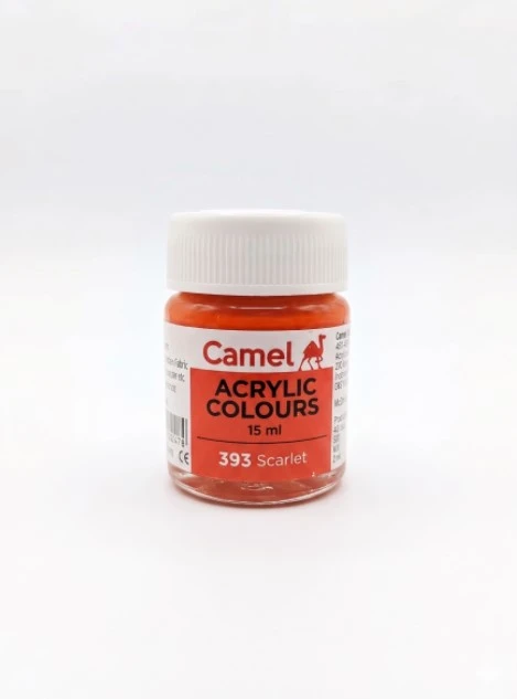 Camel Acrylic Colours 15 ml - 393 Scarlet