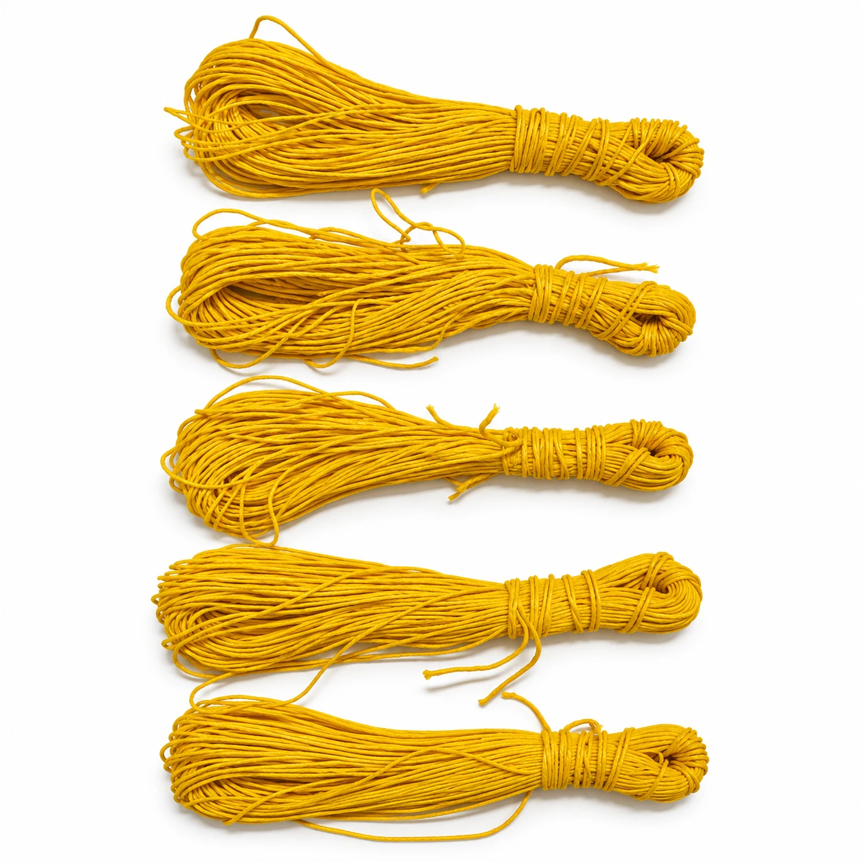 Hanumanta Pure Handmade Mithila Janeu (जनेऊ) &ndash; Yellow Colour | Traditional Sacred Thread for Puja & Religious Rituals &ndash; Pack of 5