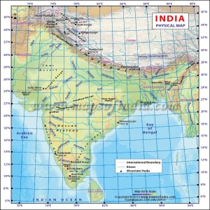 Maps, India-physical &amp; Adjacent Countries