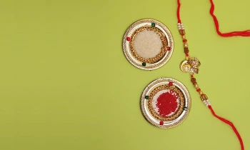 Designer Ganesh ji Rakhi with Free Roli and Chawal