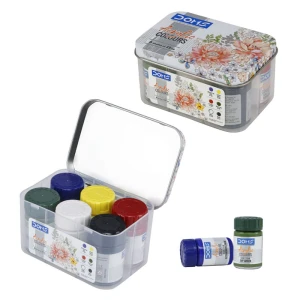 Acrylic Colours 6 Shades of 10 ml