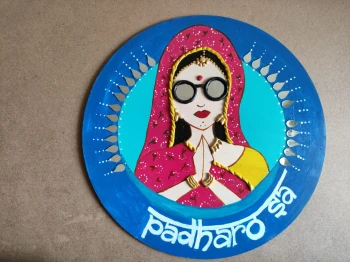 Rajasthani couple wall decor