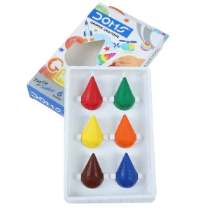 Grippie Plastic Crayons 6 Shades
