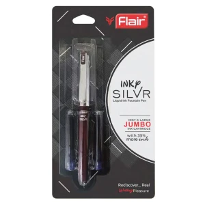 Inky Silver Liquid Ink Fountain Pen Blue