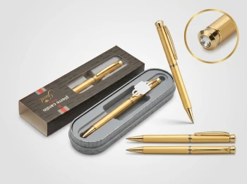 Jewel Satin Gold Ball Pen