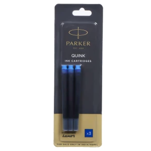 Quink INK Catridge Blue 3 Pic 1 Pack