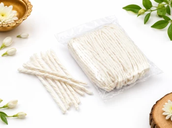 Twisted Long Cotton Wicks for Daily Puja &amp; Aarti