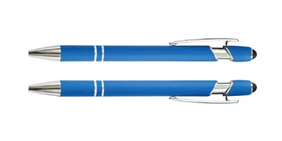 Soft Touch Designer Metal Ball Pen Blue